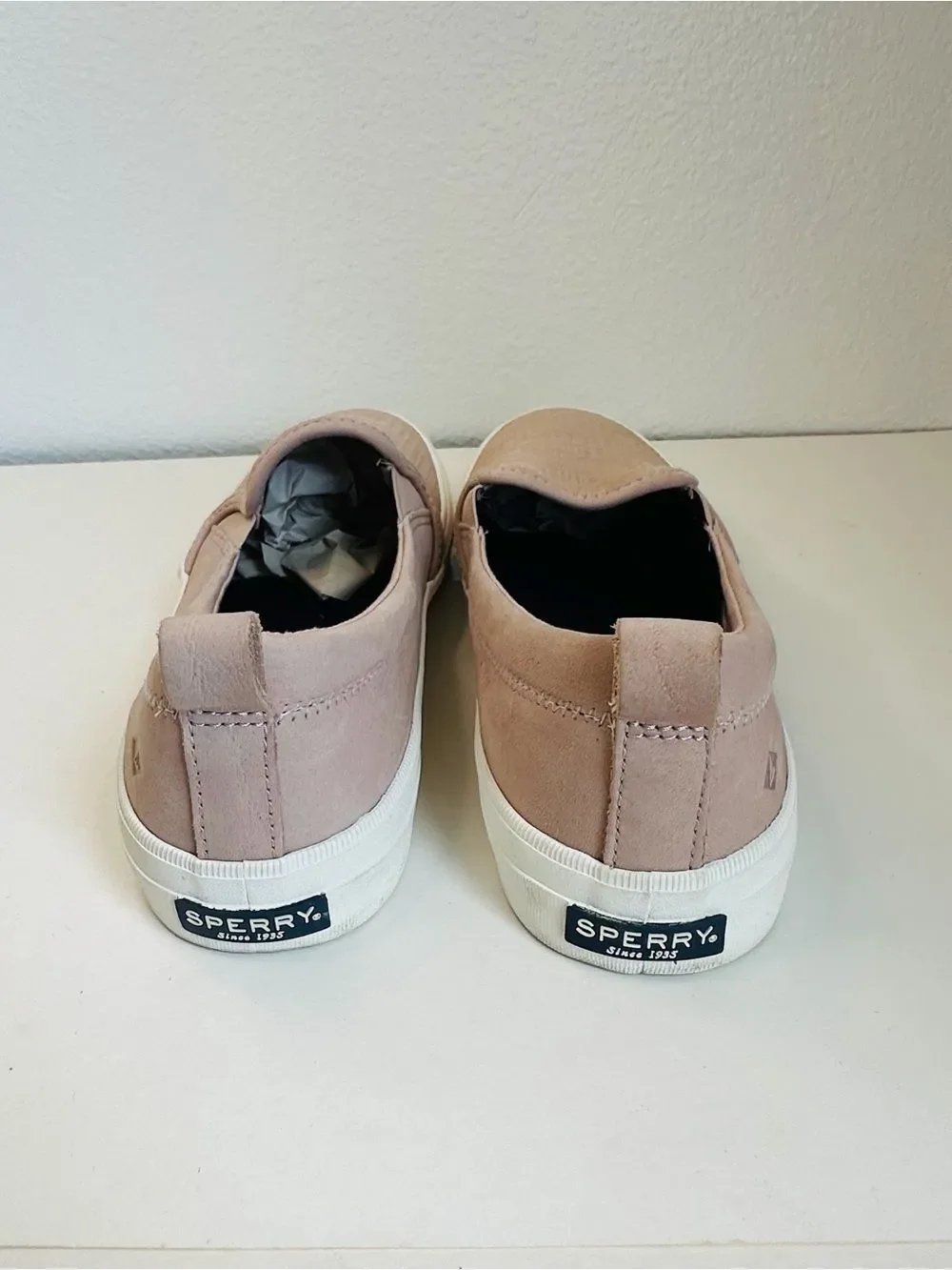 Sperry Pink Leather Slip On Flat Shoes Size 10